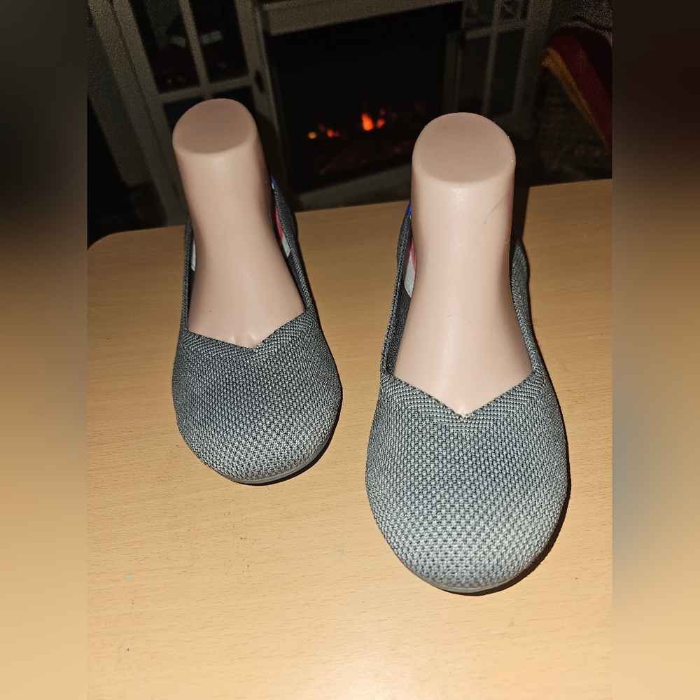 ROTHY'S 'The Flat' Gray Round Toe Flats 10 EXCELLENT PRE-OWNED!